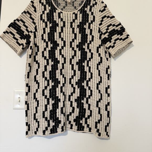 H&M Crochet Short Dress Women’s Size M Beige Boho Beach Cover-Up - Picture 4 of 10